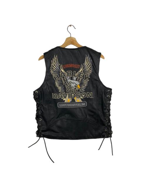 Other Designers Harley Davidson - Vintage Harley Davidson Leather Vest L Size Black Colour