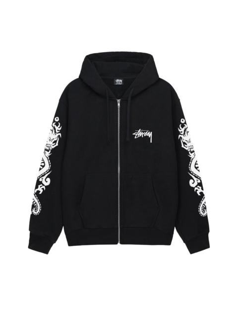 Stussy Dragons Zip Hoodie 'Black'