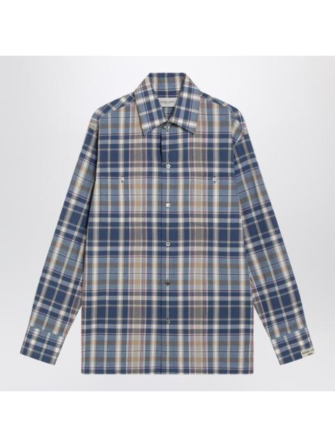 Golden Goose Golden Goose Indigo Blue Checked Shirt Women