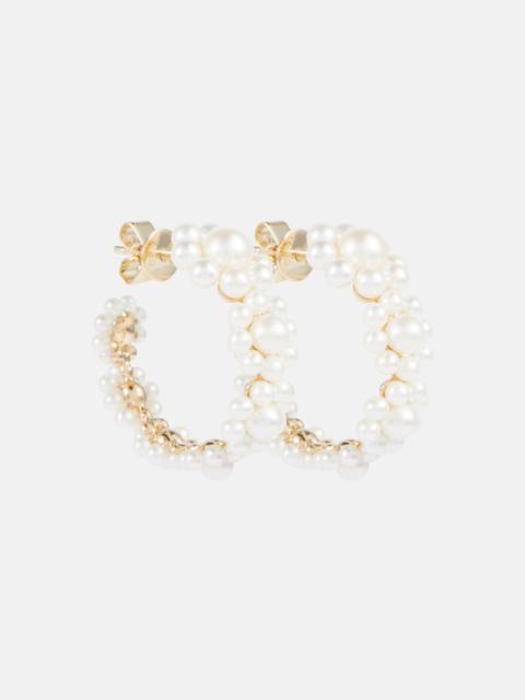 SOPHIE BILLE BRAHE Jardin Boucle 14kt gold earrings with freshwater pearls
