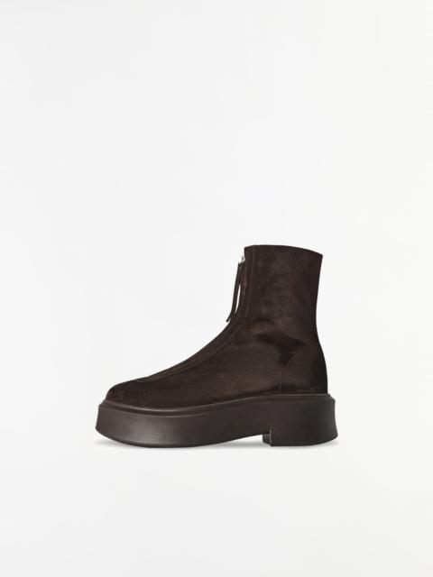 The Row Zipped Suede Boot