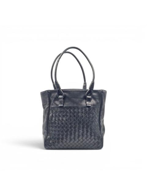 Bottega Veneta Tote Bag Black Nappa Leather Intrecciato Parachute Woven