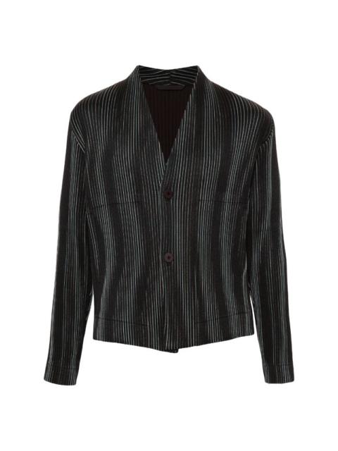 ISSEY MIYAKE AW23 BUTTON UP CARDIGAN - BROWN