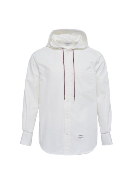 Thom Browne Hooded Straight Fit Long Sleeve Shirt