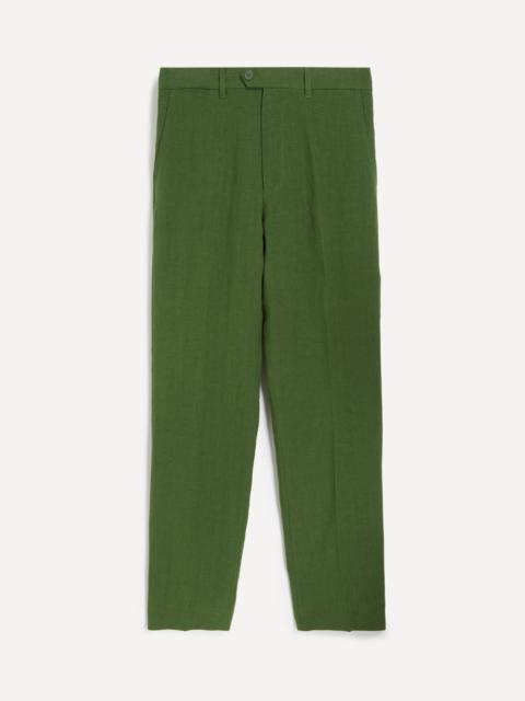 PERCIVAL Forest Green Tailored Linen Trousers