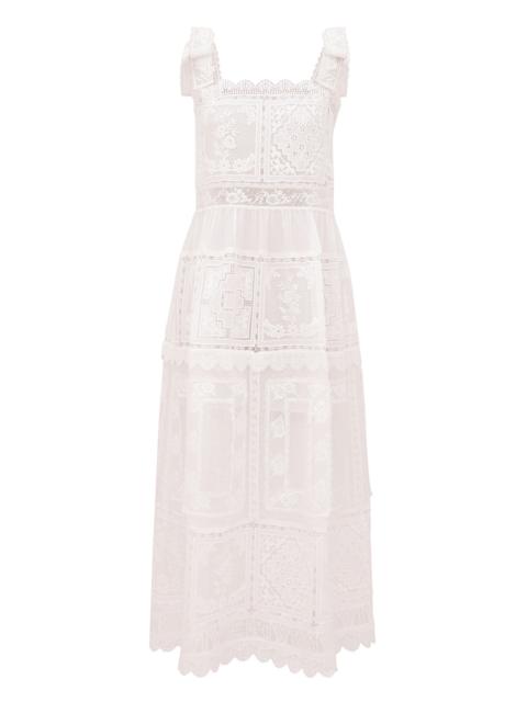Zimmermann ASTER LACE TRIM SLIP DRESS