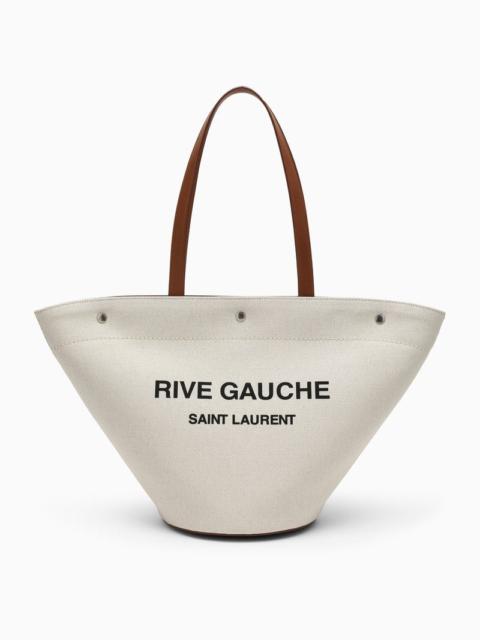 Saint Laurent Greige Rive Gauche Tote Bag