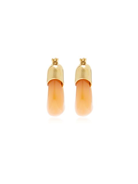LIZZIE FORTUNATO Mini Organic Hoops orange