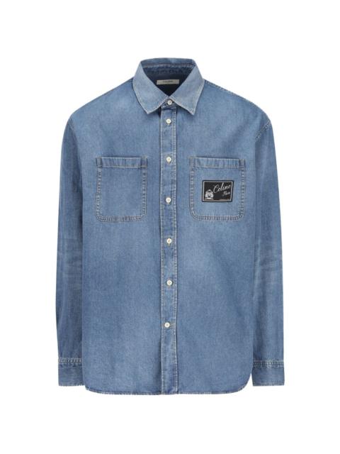 CELINE Celine Men Logo Cotton Denim Shirt
