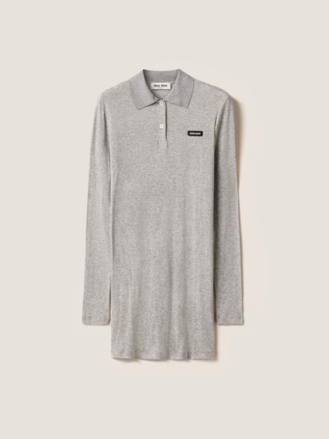 Miu Miu Ribbed jersey mini-dress