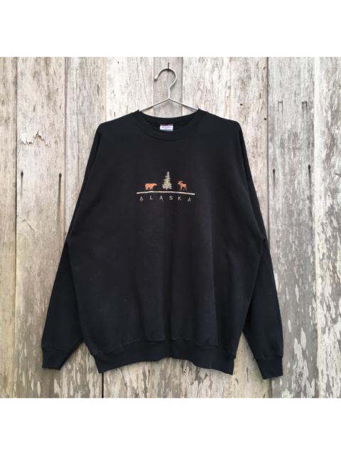 Other Designers Vintage - Vintage Hanes Alaska Embroidery Crewneck Sweatshirt