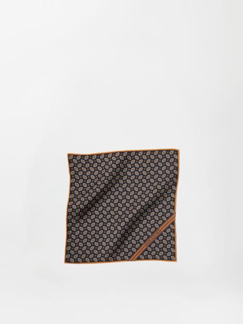 VERSACE Printed Silk Twill Pocket Square