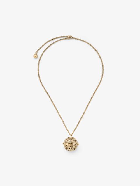 JIMMY CHOO Lace Sphere Pendant
Gold Finish Metal Sphere Pendant Necklace