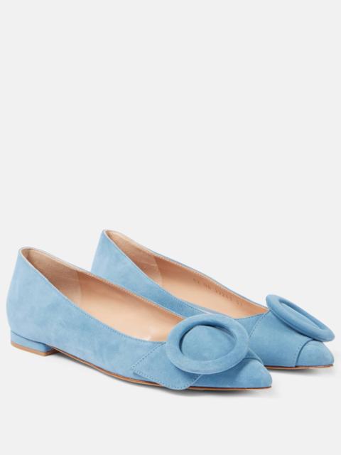 Gianvito Rossi Venezia suede ballet flats