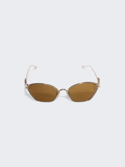 Loewe Anagram Sunglasses Gold And Brown Mirror