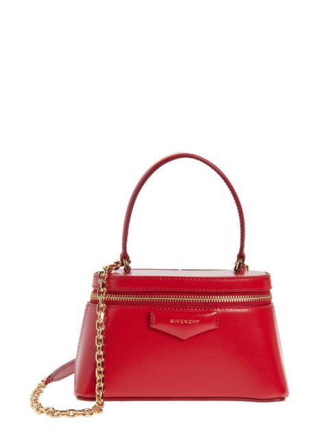 Givenchy Givenchy Mini Antigona Vanity Leather Handbag in 640-Vermillon at Nordstrom