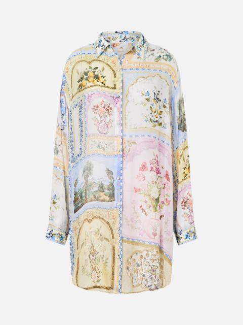 CAMILLA SHIRT TUNIC WITH SIDE BUTTONS