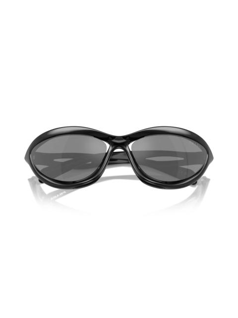Prada 63mm Oversize Cat Eye Sunglasses