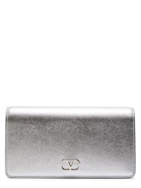 Valentino Valentino Garavani Vlogo Metallic Grained Leather Shoulder bag