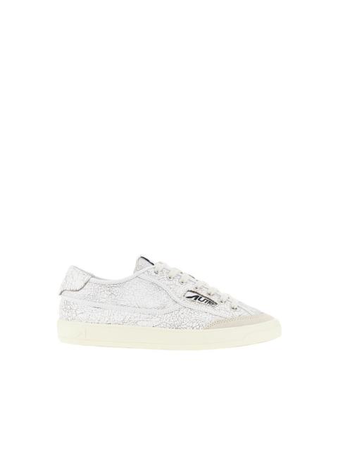 AUTRY Autry 'Windscape' Craquelé Leather Sneakers White