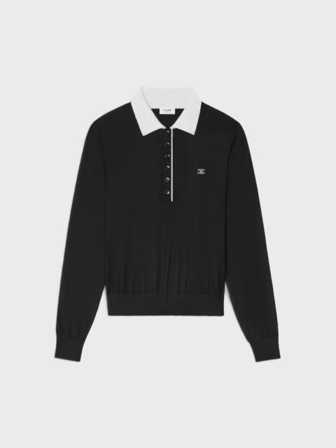 CELINE polo sweater IN fine cashmere silk