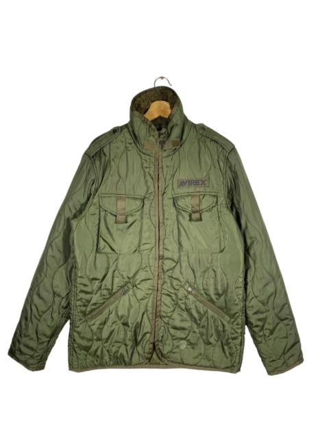 Other Designers Military - Vintage Avirex Quilted Zipper Jacket L Size Green Army