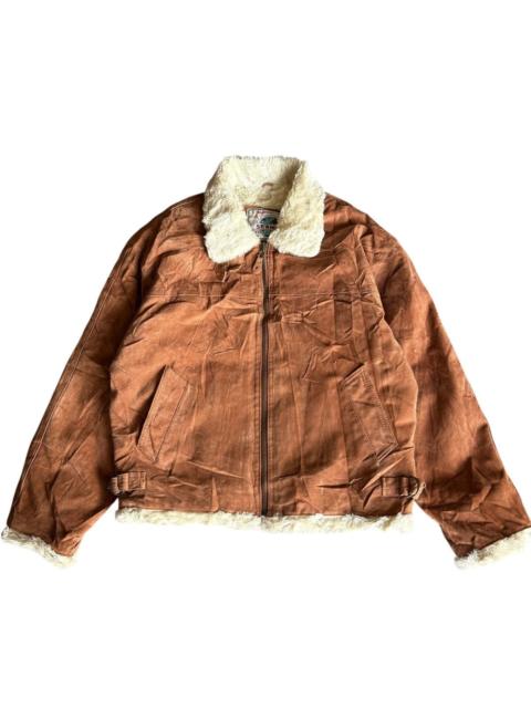 Other Designers Genuine Leather - Vintage Seahop Detroit Suede Leather Work Jacket Size L