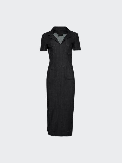 Givenchy Denim Pockets Midi Dress Medium Blue