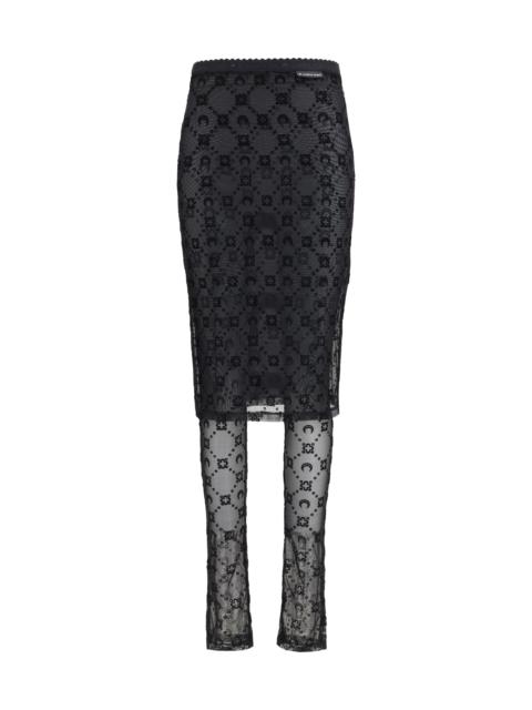 Marine Serre Marine Serre Moonogram Mesh Flock Pant-skirt