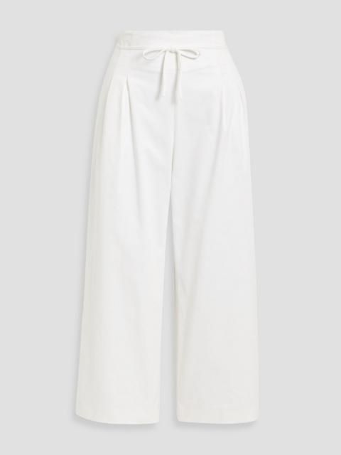 CAROLINA HERRERA Cropped cotton-blend wide-leg pants