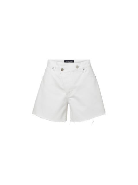 VERONICA BEARD ELLIS CROSSOVER-WAISTBAND DENIM SHORT