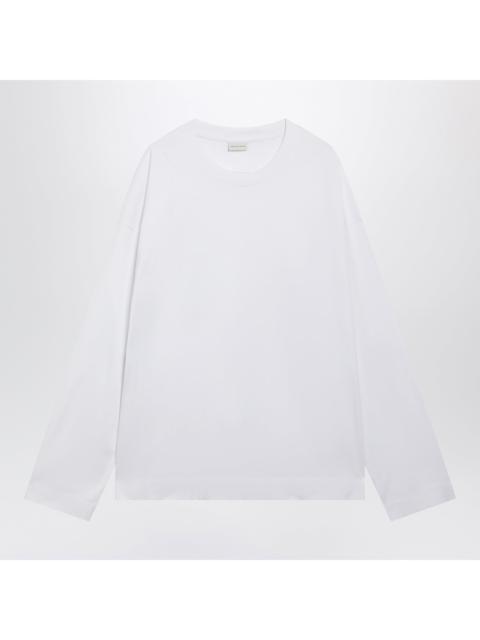 Dries Van Noten Dries Van Noten White Long-Sleeve Cotton T-Shirt Men
