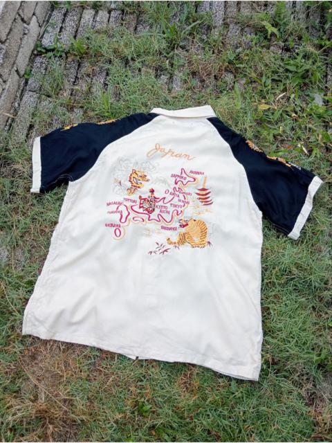 Other Designers 🔥STEAL🔥Vintage Japanese Ryu Tora Dragon vs Tiger Embroidery Hawaiian Shirt