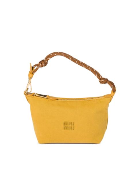 Miu Miu logo-embroidered gabardine tote bag
