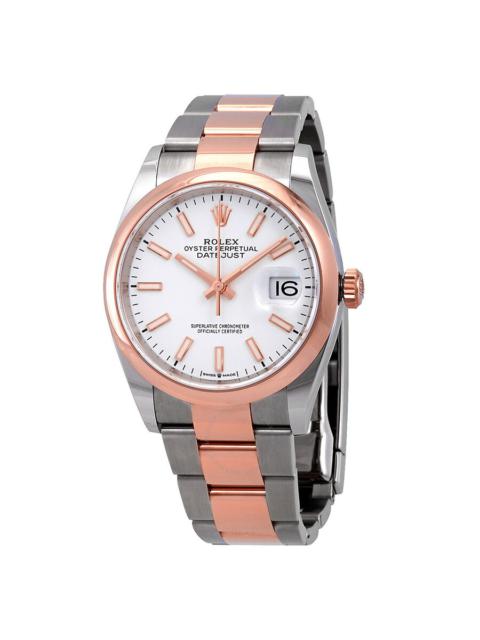 ROLEX Rolex Datejust 36 Automatic White Dial Steel and 18k Everose Gold Men's Watch 126201WSO