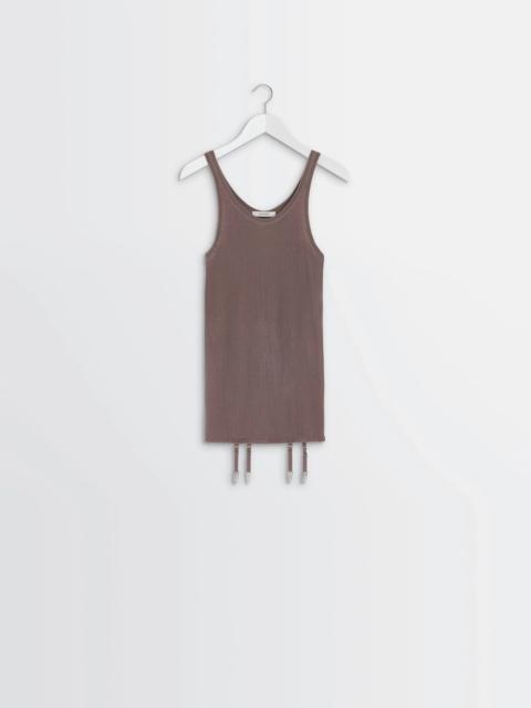 Lemaire SEAMLESS SHORT SLEEVES TANK TOP WITH  SUSPENDERS