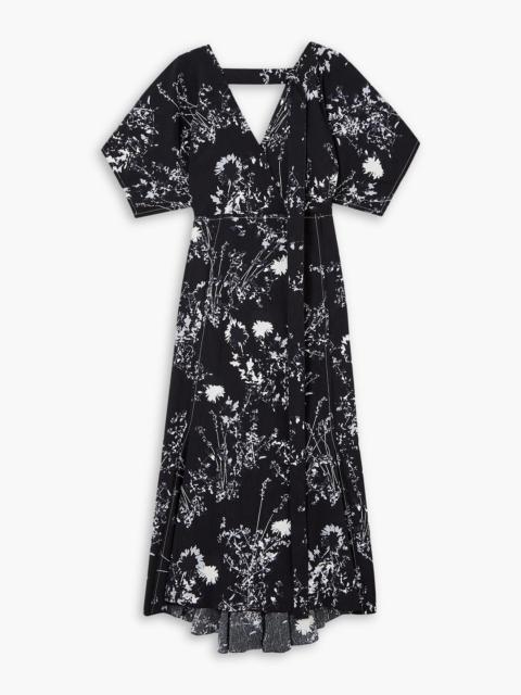 Victoria Beckham Floral-print crepon midi dress