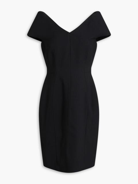 VERSACE Off-the-shoulder crepe mini dress