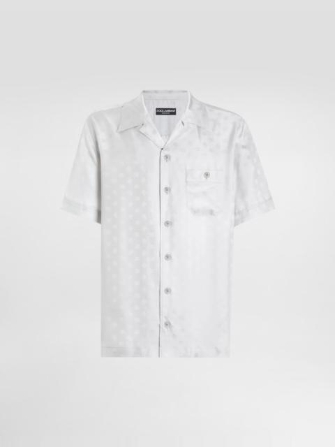 Dolce & Gabbana DG jacquard logo hawaii shirt