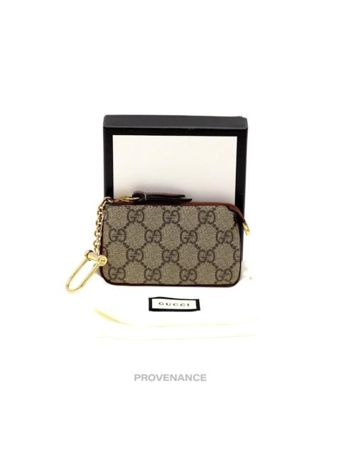 Gucci Key Pouch Cles - GG Supreme Brown