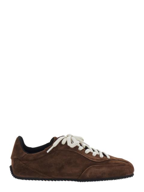 Axel Arigato Axel Arigato Men 'Daze' Brown Low Top Sneakers With Logo Lettering On The Tongue In Suede For Men