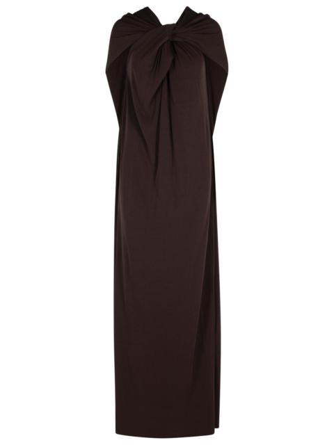 Jil Sander Brown Viscose Dress Women