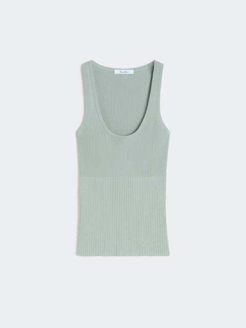 Max Mara Viscose-blend yarn top - SAGE GREEN