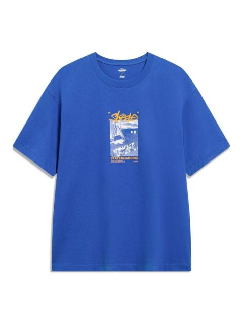 Li-Ning Li-Ning x Disney Oswald Graphic T-shirt 'Blue' AHST309-4
