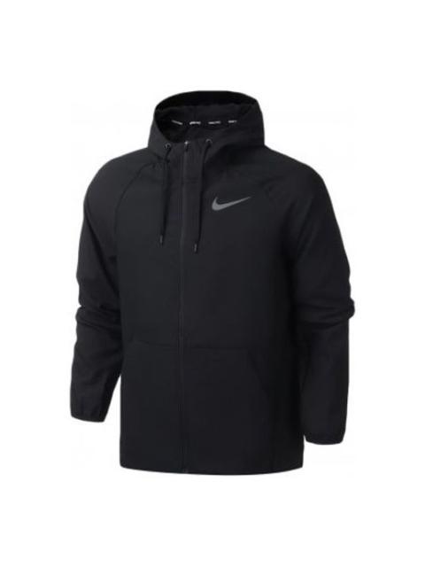 Nike Nike Flex Full-length zipper Cardigan Woven Sports Jacket Black CK1910-010