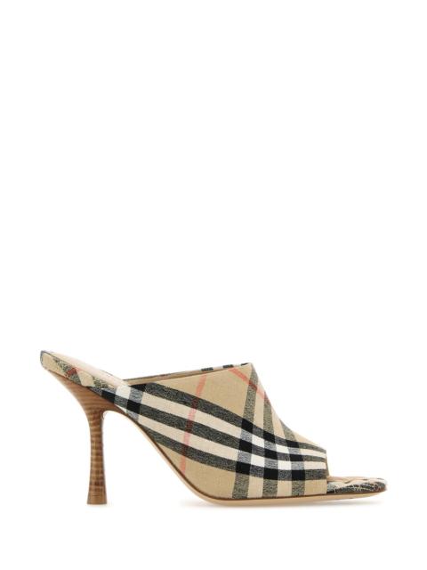 Burberry Women Embroidered Fabric Mules