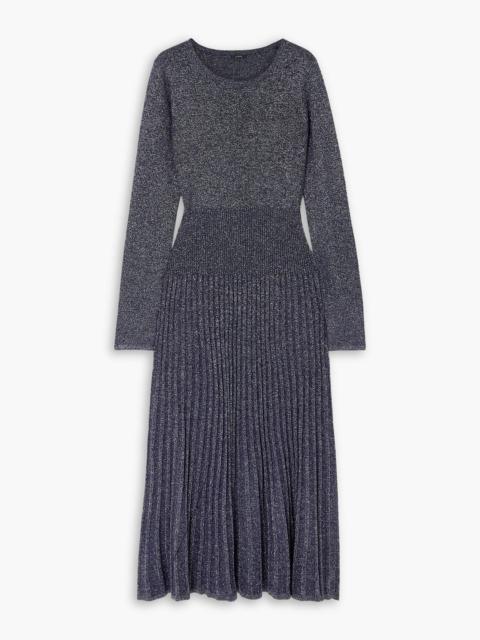 JOSEPH Ribbed lurex midi dress