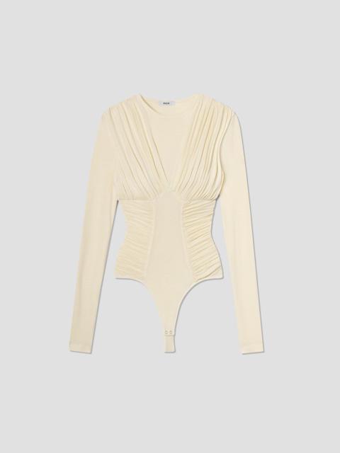 AGOLDE ABBI BODYSUIT IN OAT MILK