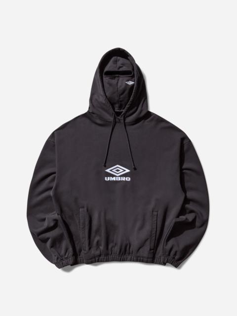 umbro OG Logo Masked Hoodie Washed Black