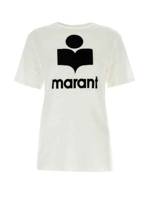 Isabel Marant Etoile Women White Linen Zewel T-Shirt
